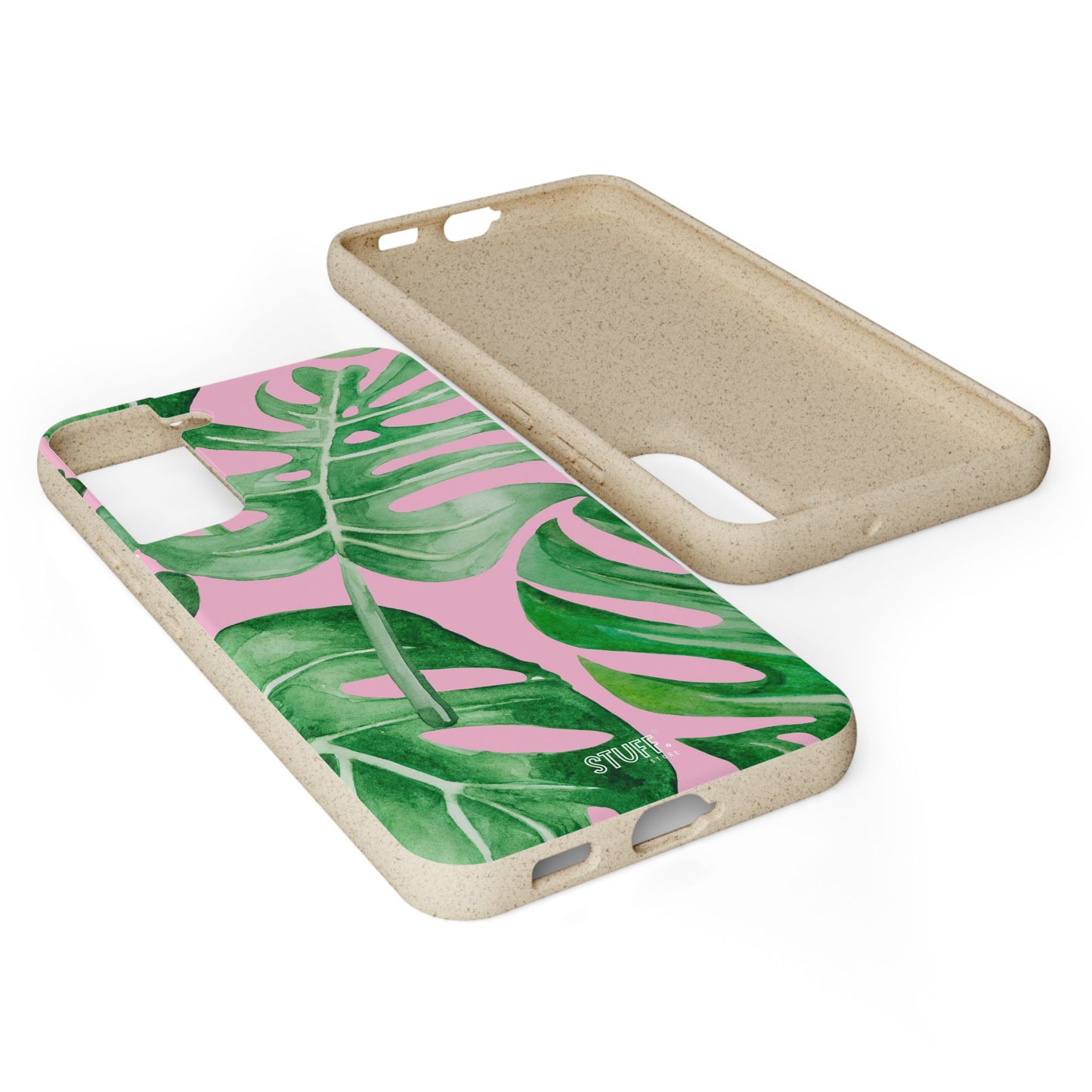 Monstera Case | Eco-Friendly Bamboo and Bioplastic Shell Monstera Leaves Pattern - Available with Gift Packaging