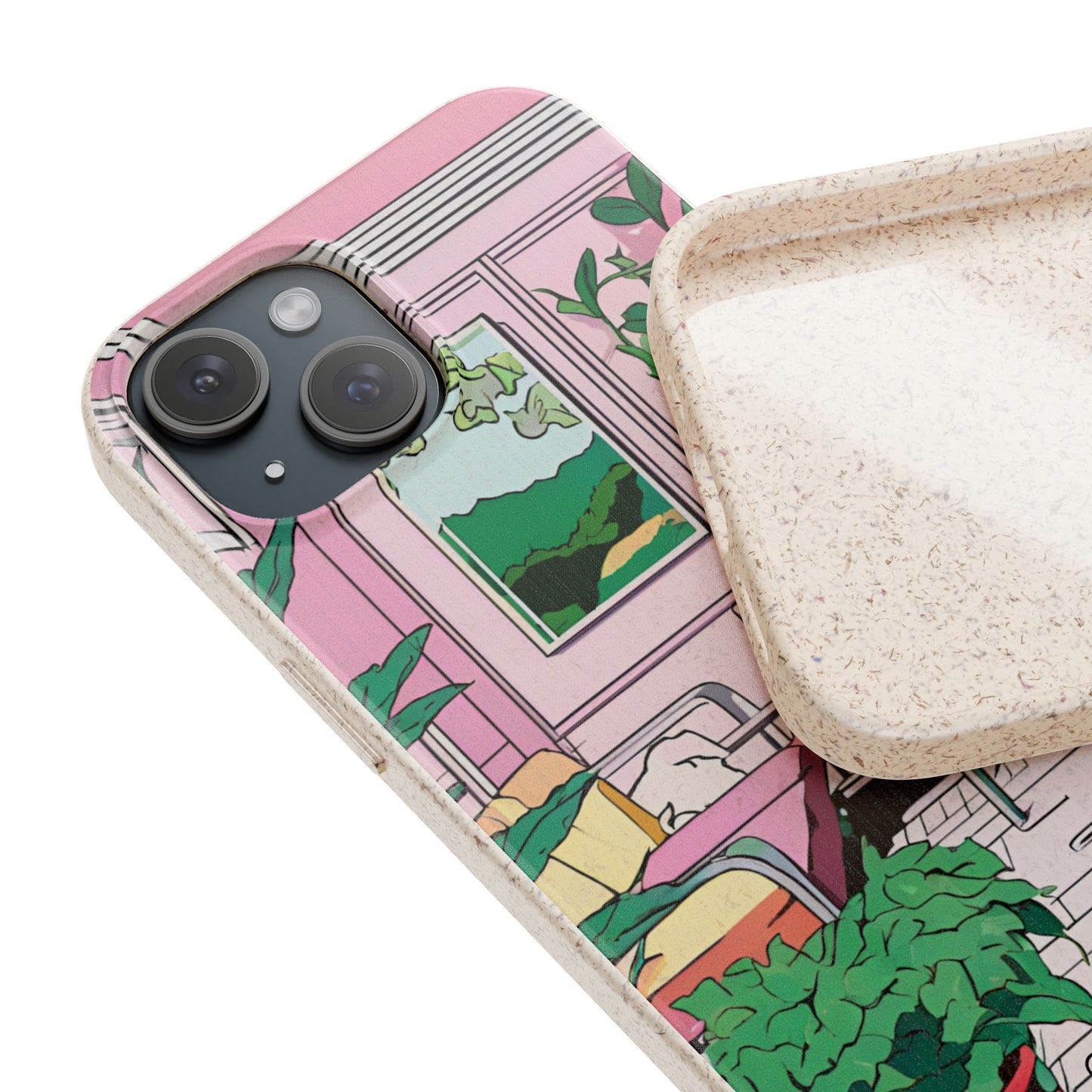 Plant Pop Case | Coque biodégradable en bambou et bioplastique avec design coloré | Parfait pour les amoureux des plantes - Avec emballage cadeau