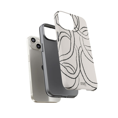Doodly Case | Coque résistante double protection avec Design Gribouillis Minimaliste