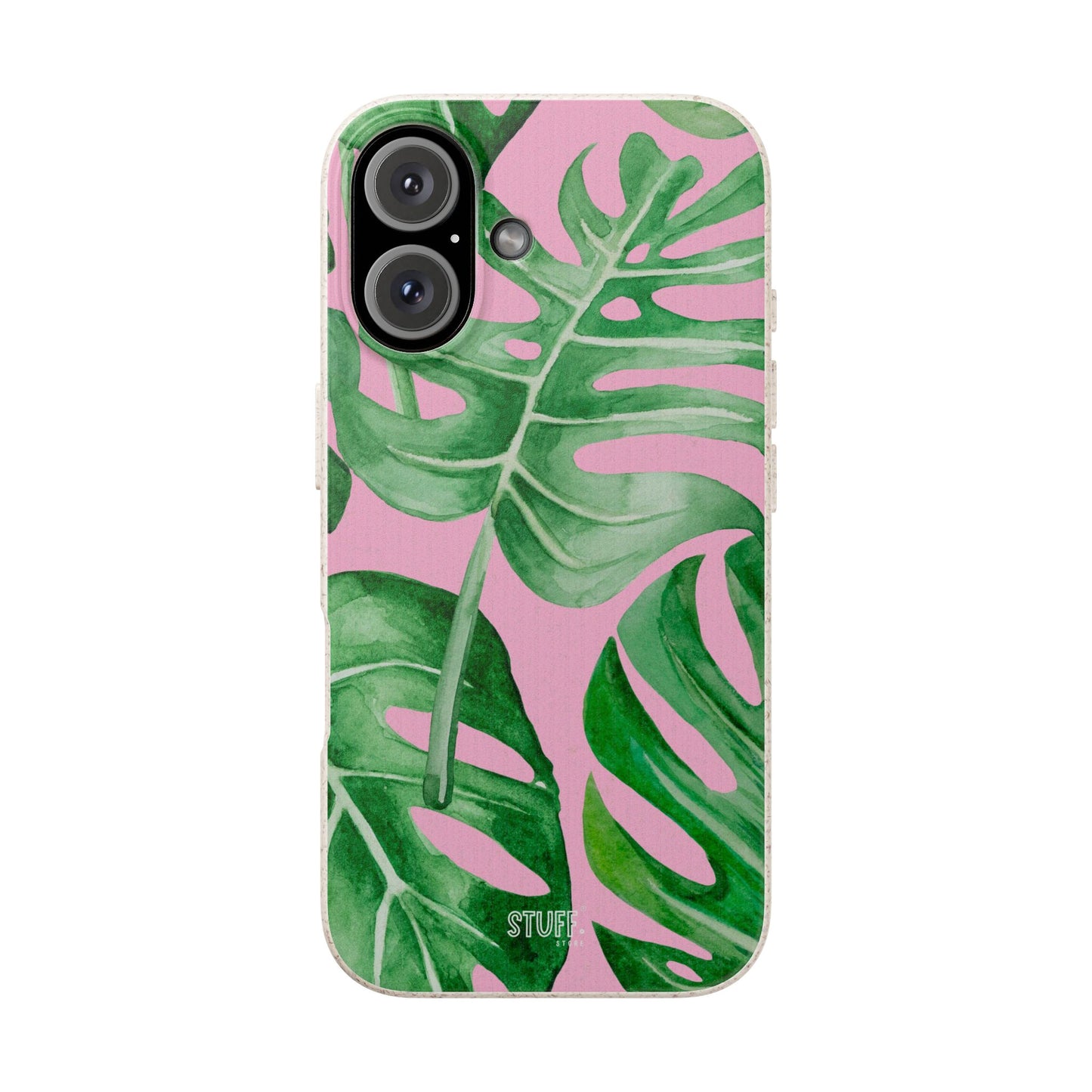 Monstera Case | Eco-Friendly Bamboo and Bioplastic Shell Monstera Leaves Pattern - Available with Gift Packaging