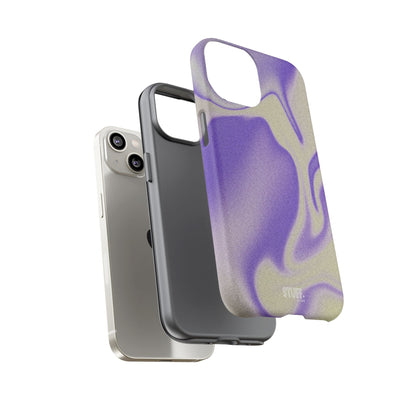 Swirly Case | Coque résistante double protection - Motif vague pourpre