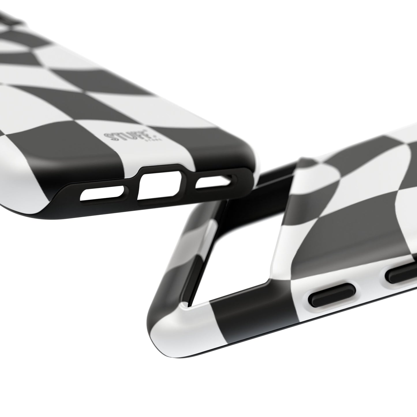 Checkers Case | Coque résistante double protection et Design en Damier déformé