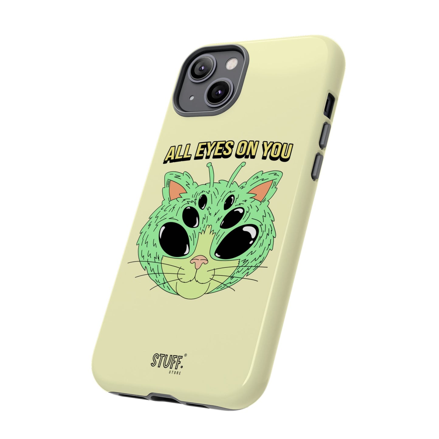 All Eyes on You Case | Coque résistante double protection avec Design Alien drôle