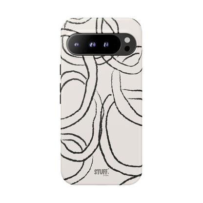Doodly Case | Coque résistante double protection avec Design Gribouillis Minimaliste