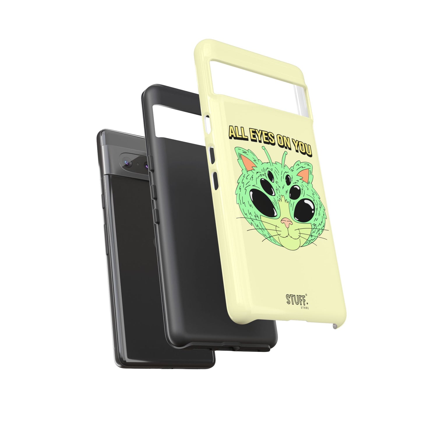 All Eyes on You Case | Coque résistante double protection avec Design Alien drôle