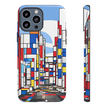 Square City | Coque résistante double protection - inspiration Mondrian