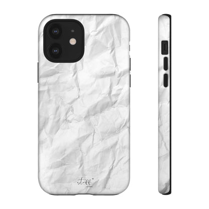 Crinkled Case | Coque résistante double protection anti-choc Effet Papier Froissé Mat