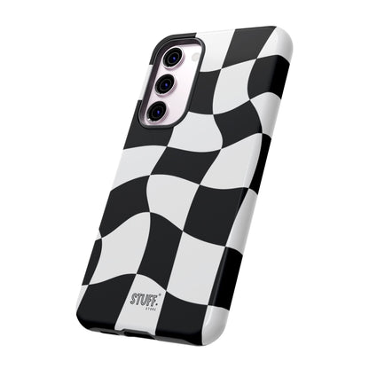 Checkers Case | Coque résistante double protection et Design en Damier déformé