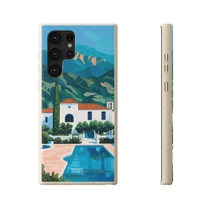 Summer Villa Case | Eco-Friendly Bamboo and Bioplastic Case with Summer Design - Available with Gift Packaging