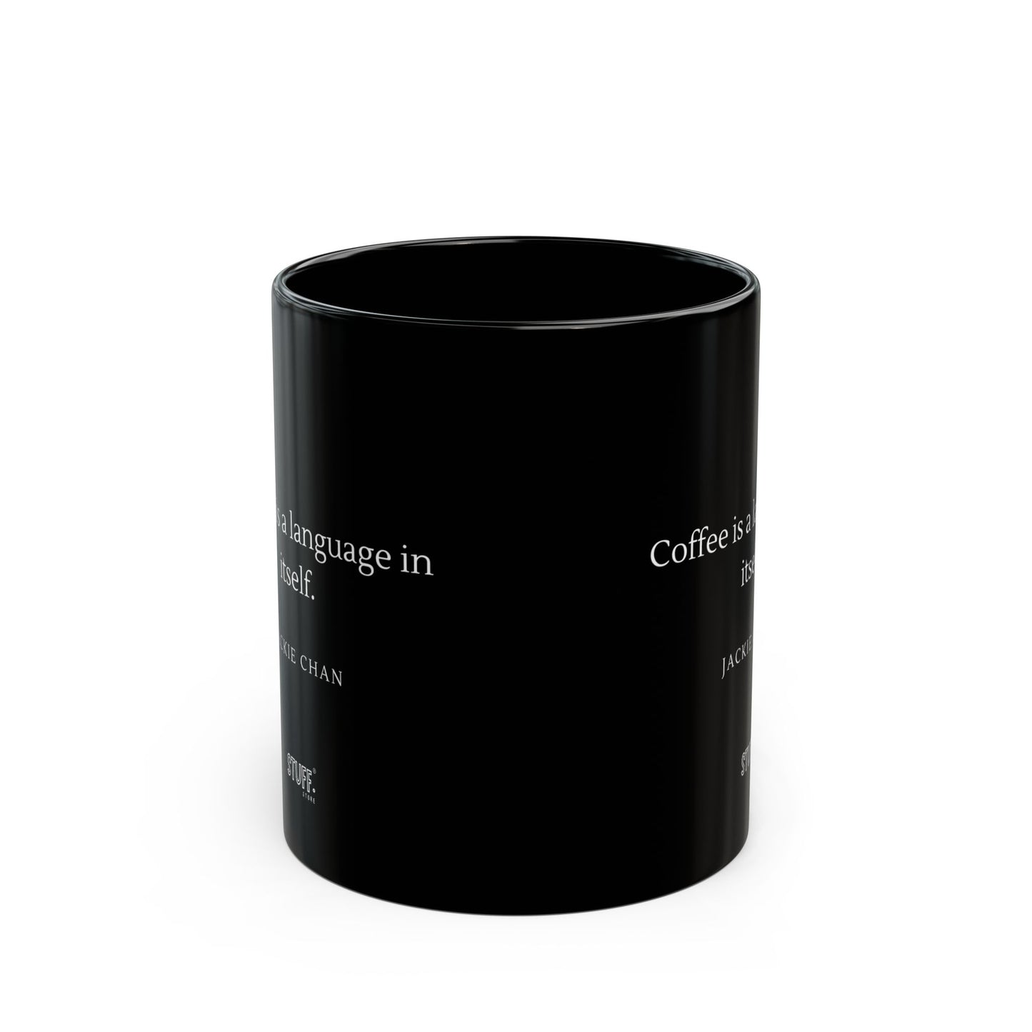 Jackie Chan's Cup | Mug en céramique noir avec citation – 330ml / 440ml