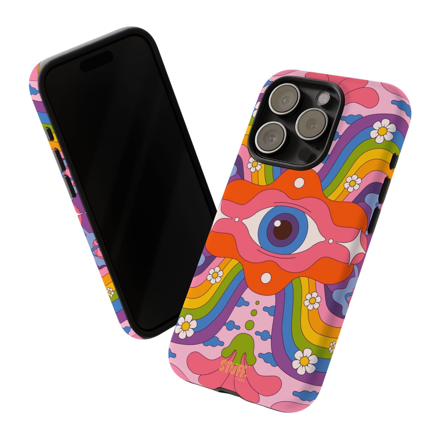 Psych Case | Coque résistante double protection avec Design Psychédélique coloré