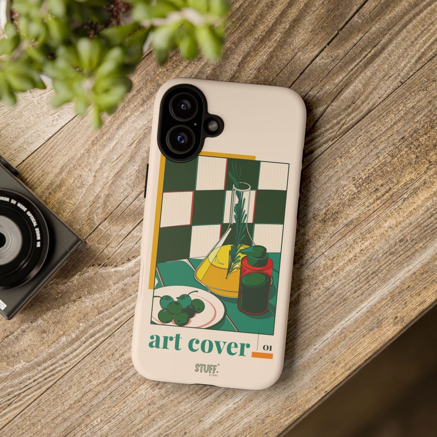 Olio d'Amore Case | Coque résistante double protection avec Design artistique Rétro