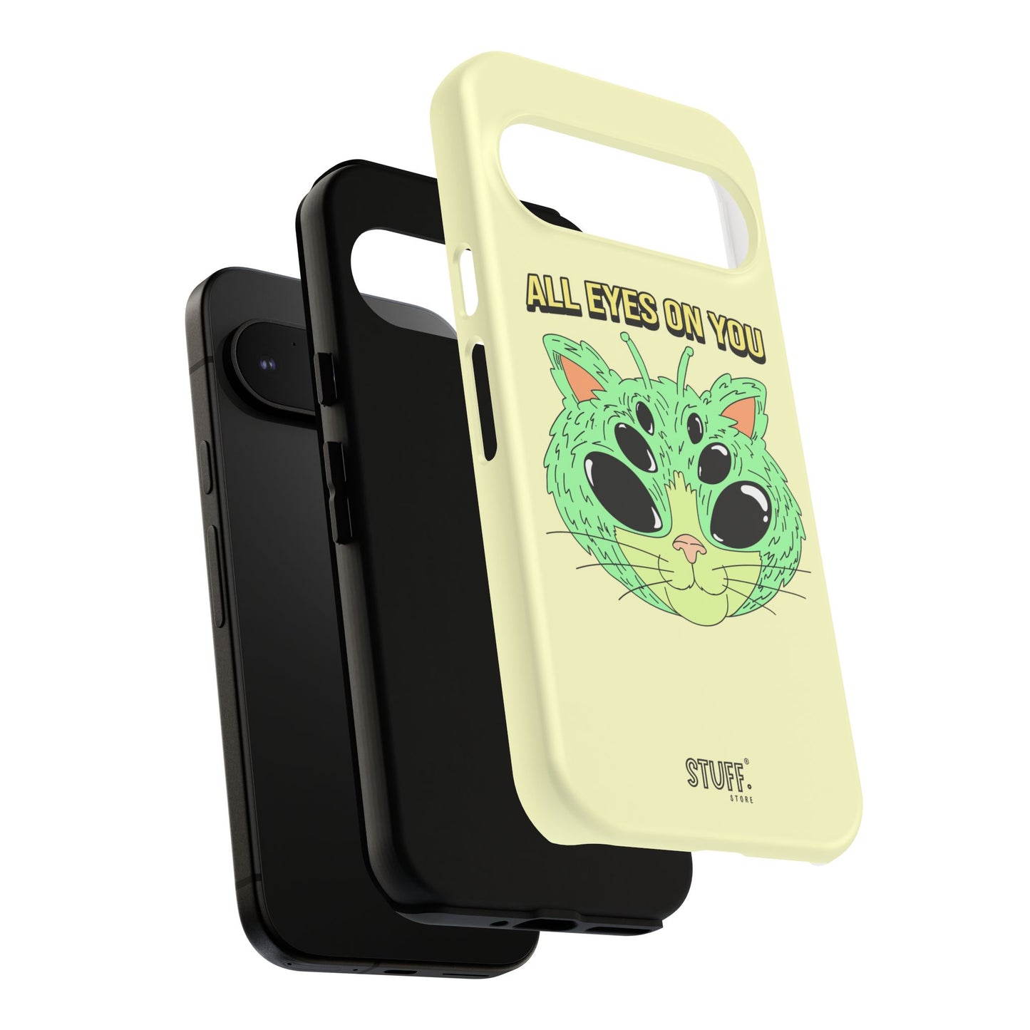 All Eyes on You Case | Coque résistante double protection avec Design Alien drôle