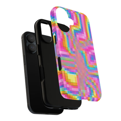 Pixel Case | Coque résistante double protection anti-choc - Motif pixels colorés