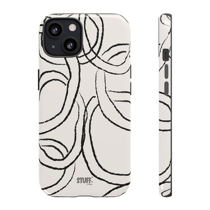 Doodly Case | Coque résistante double protection avec Design Gribouillis Minimaliste