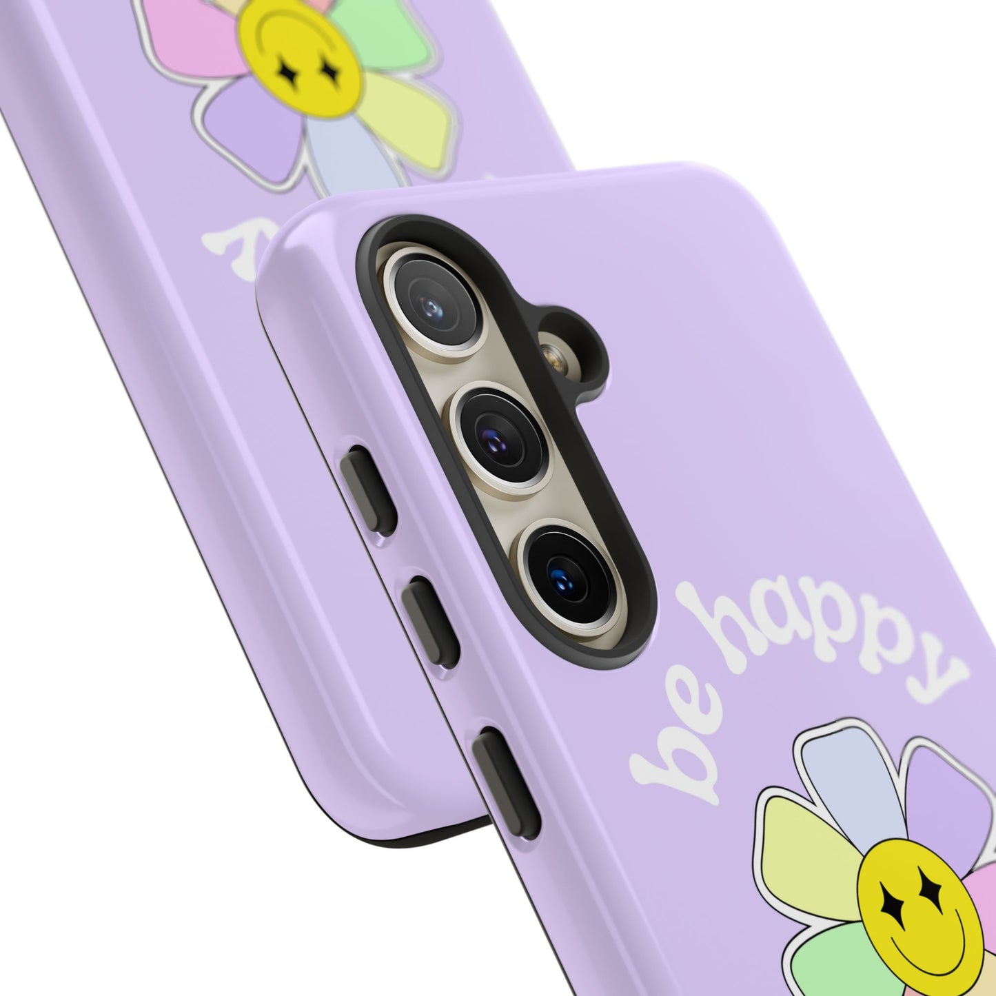 Be Happy Case | Coque résistante double protection avec Design Fleur Colorée