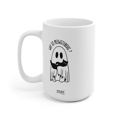 Meowsterious Cup | Mug en céramique avec design chat noir & Halloween mystique – 330 ml / 440 ml