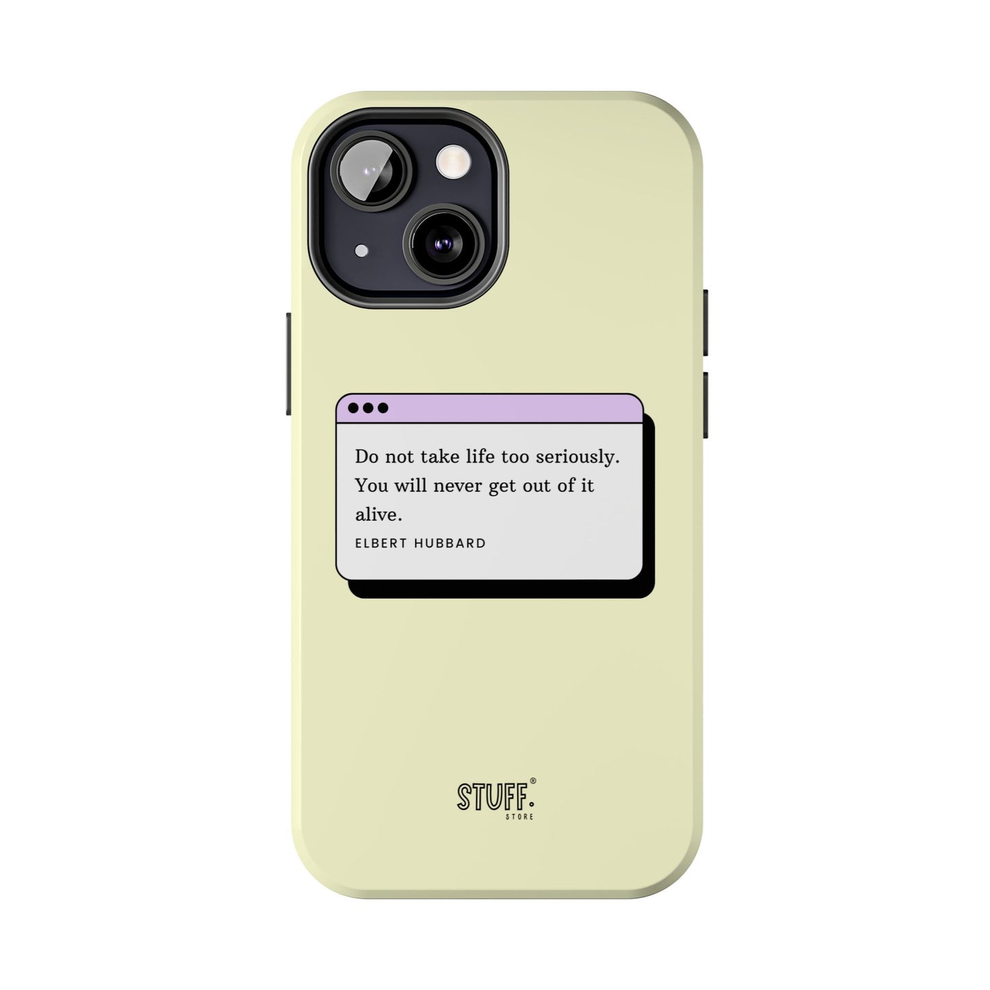 Window Case | Coque résistante à double protection avec citation – Design minimal & message puissant