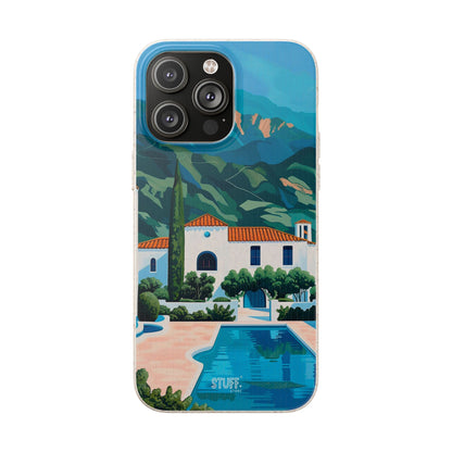 Summer Villa Case | Eco-Friendly Bamboo and Bioplastic Case with Summer Design - Available with Gift Packaging