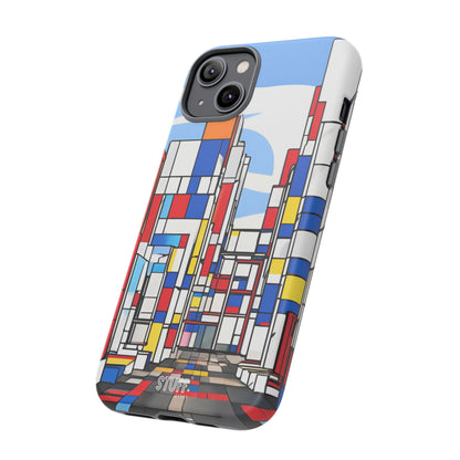 Square City | Coque résistante double protection - inspiration Mondrian