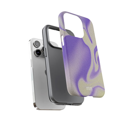 Swirly Case | Coque résistante double protection - Motif vague pourpre