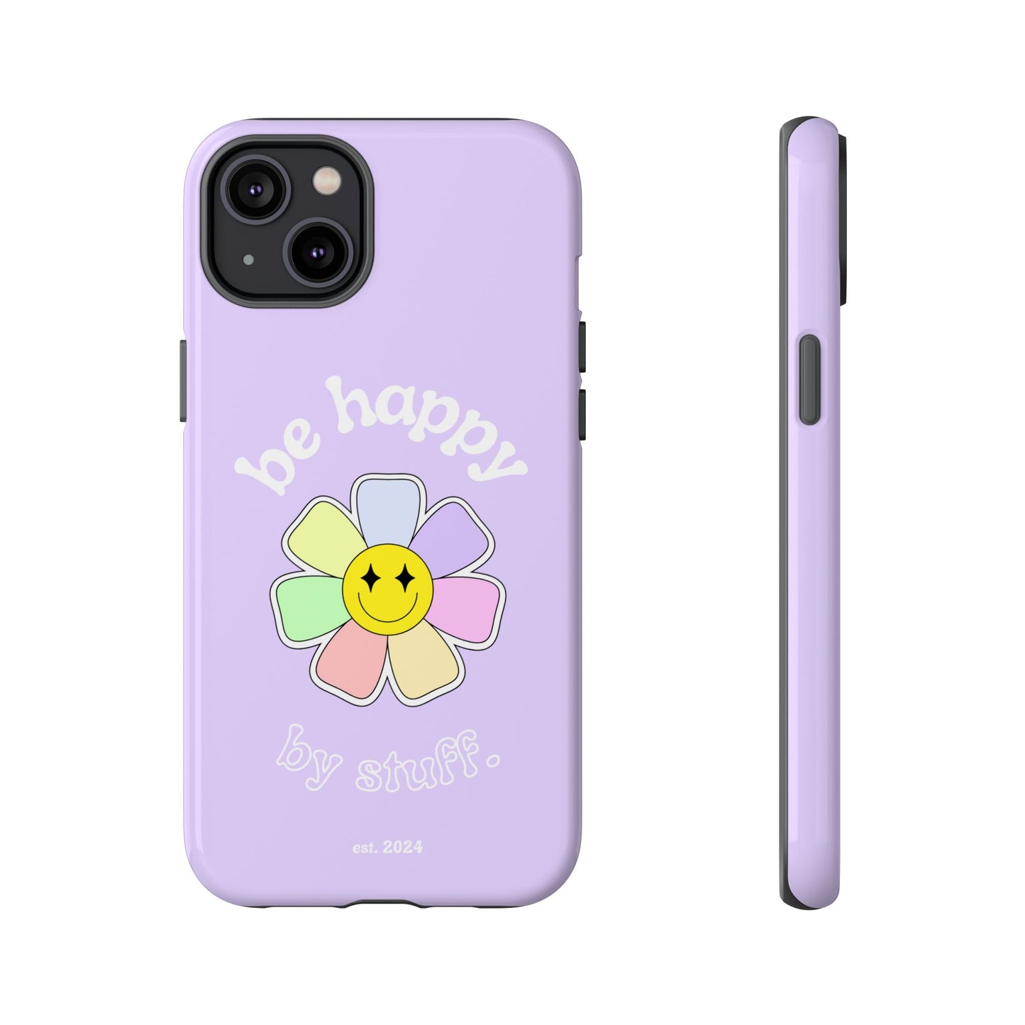 Be Happy Case | Coque résistante double protection avec Design Fleur Colorée