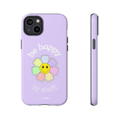 Be Happy Case | Coque résistante double protection avec Design Fleur Colorée