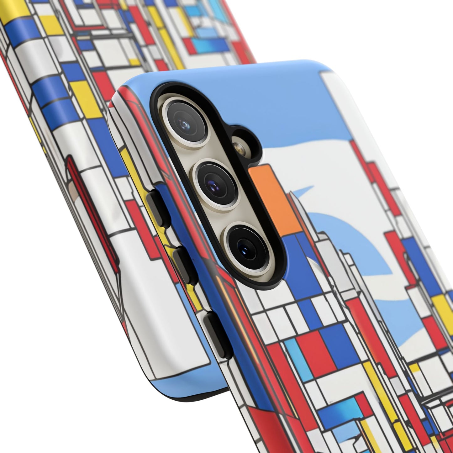 Square City | Coque résistante double protection - inspiration Mondrian