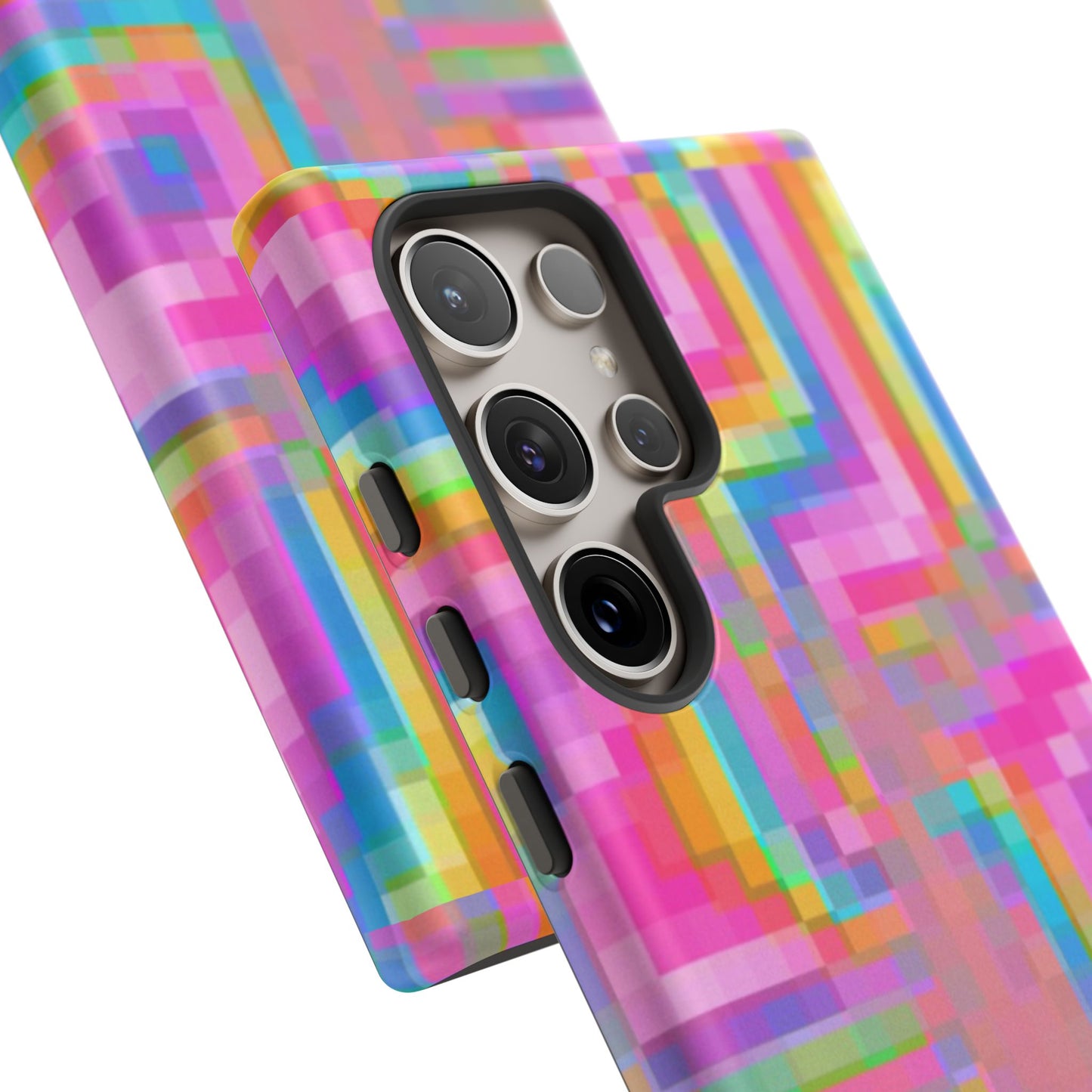 Pixel Case | Coque résistante double protection anti-choc - Motif pixels colorés