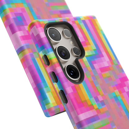 Pixel Case | Coque résistante double protection anti-choc - Motif pixels colorés