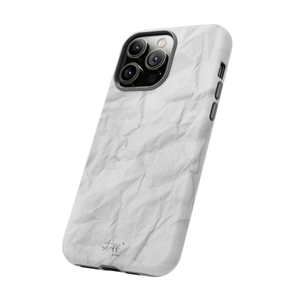 Crinkled Case | Coque résistante double protection anti-choc Effet Papier Froissé Mat