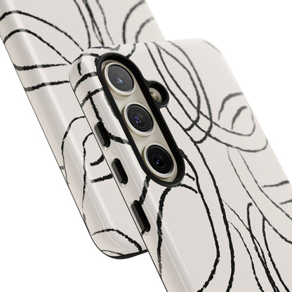 Doodly Case | Coque résistante double protection avec Design Gribouillis Minimaliste