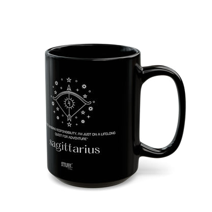 Sagittaire | Mug noir en céramique avec signe astrologique et phrase drôle – 330ml / 440ml