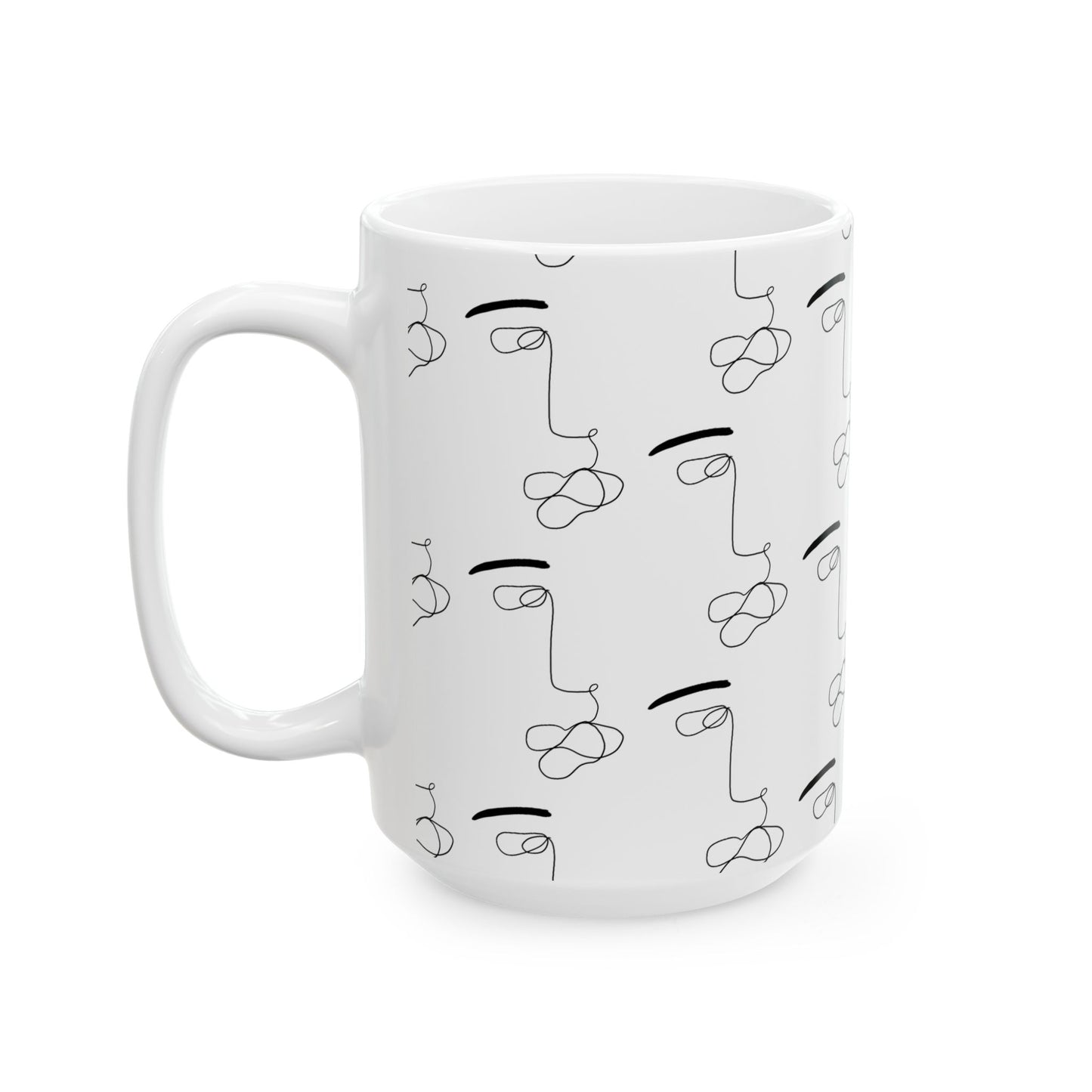 He's Art Cup | Mug en céramique avec design minimaliste – 330ml / 440ml
