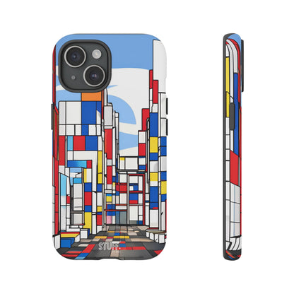 Square City | Coque résistante double protection - inspiration Mondrian