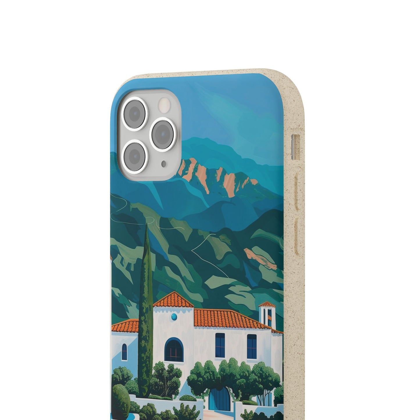 Summer Villa Case | Eco-Friendly Bamboo and Bioplastic Case with Summer Design - Available with Gift Packaging