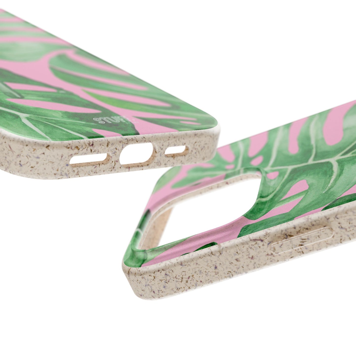 Monstera Case | Eco-Friendly Bamboo and Bioplastic Shell Monstera Leaves Pattern - Available with Gift Packaging