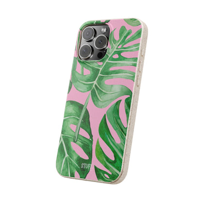 Monstera Case | Eco-Friendly Bamboo and Bioplastic Shell Monstera Leaves Pattern - Available with Gift Packaging