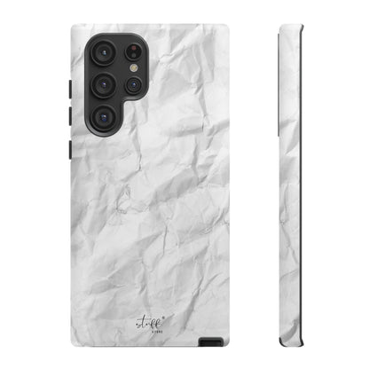 Crinkled Case | Coque résistante double protection anti-choc Effet Papier Froissé Mat