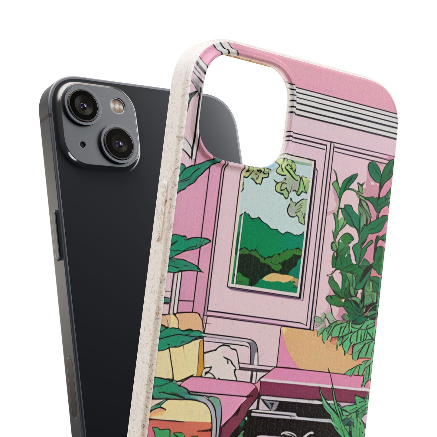 Plant Pop Case | Coque biodégradable en bambou et bioplastique avec design coloré | Parfait pour les amoureux des plantes - Avec emballage cadeau