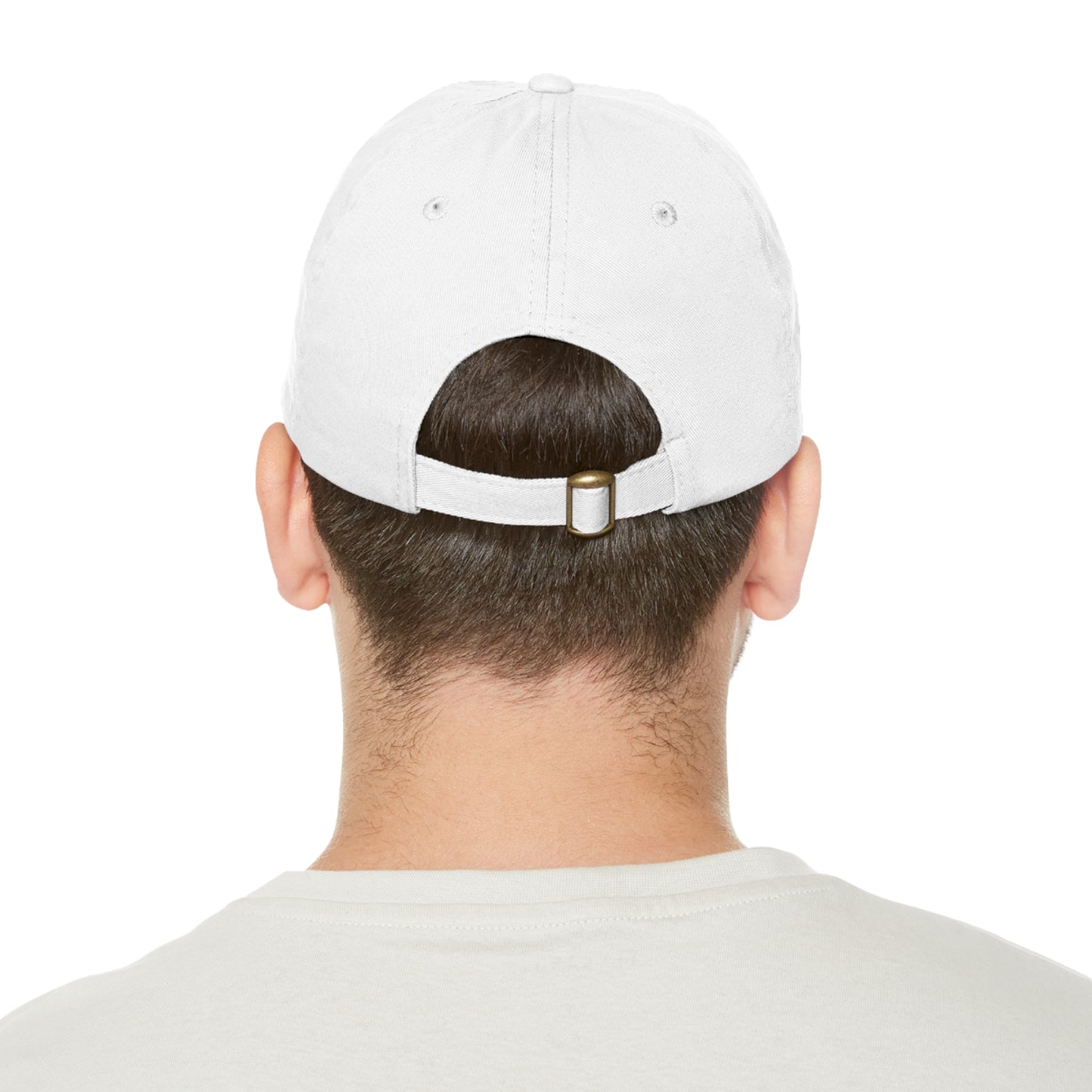 Be Happy | dad hat unisexe avec écusson cuir
