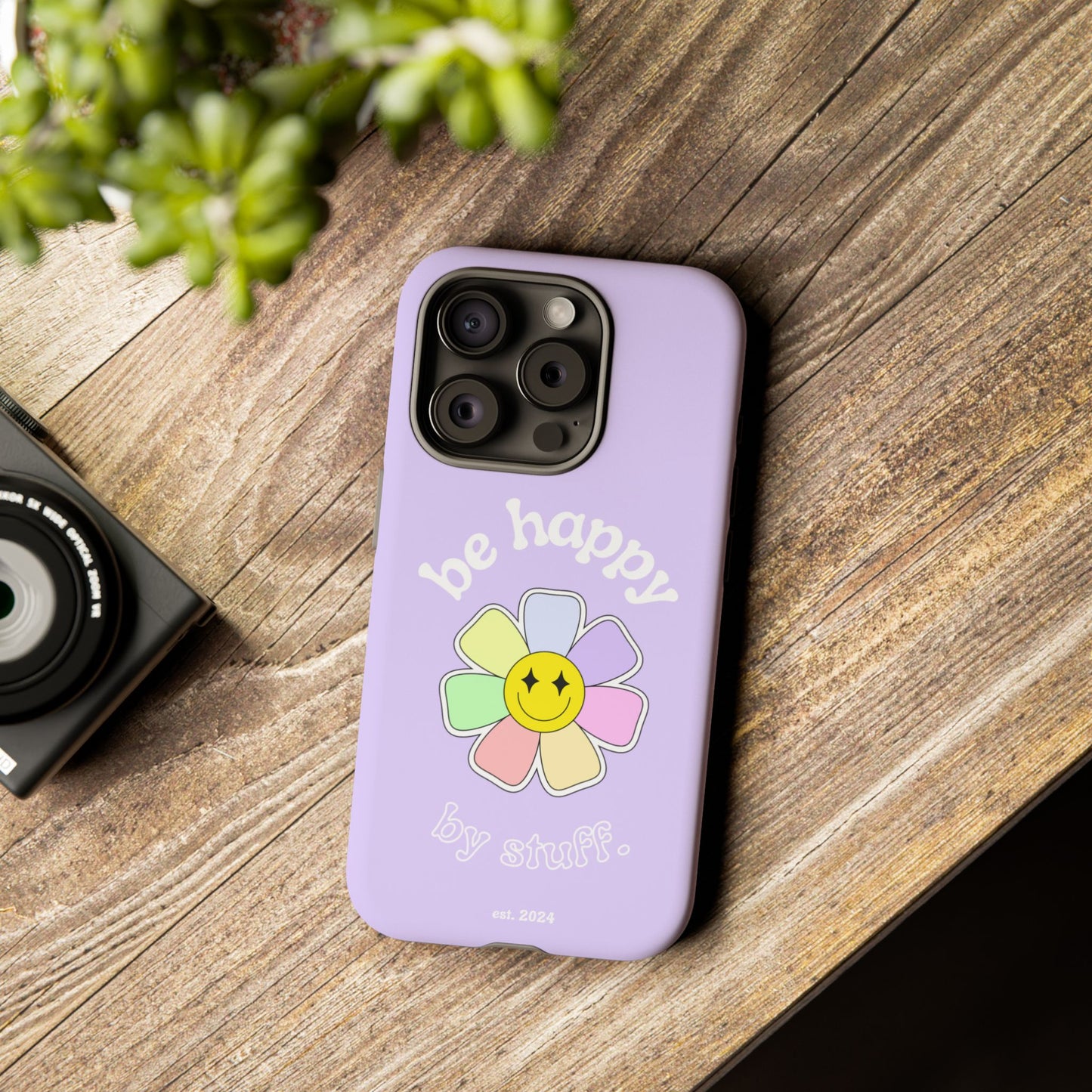 Be Happy Case | Coque résistante double protection avec Design Fleur Colorée
