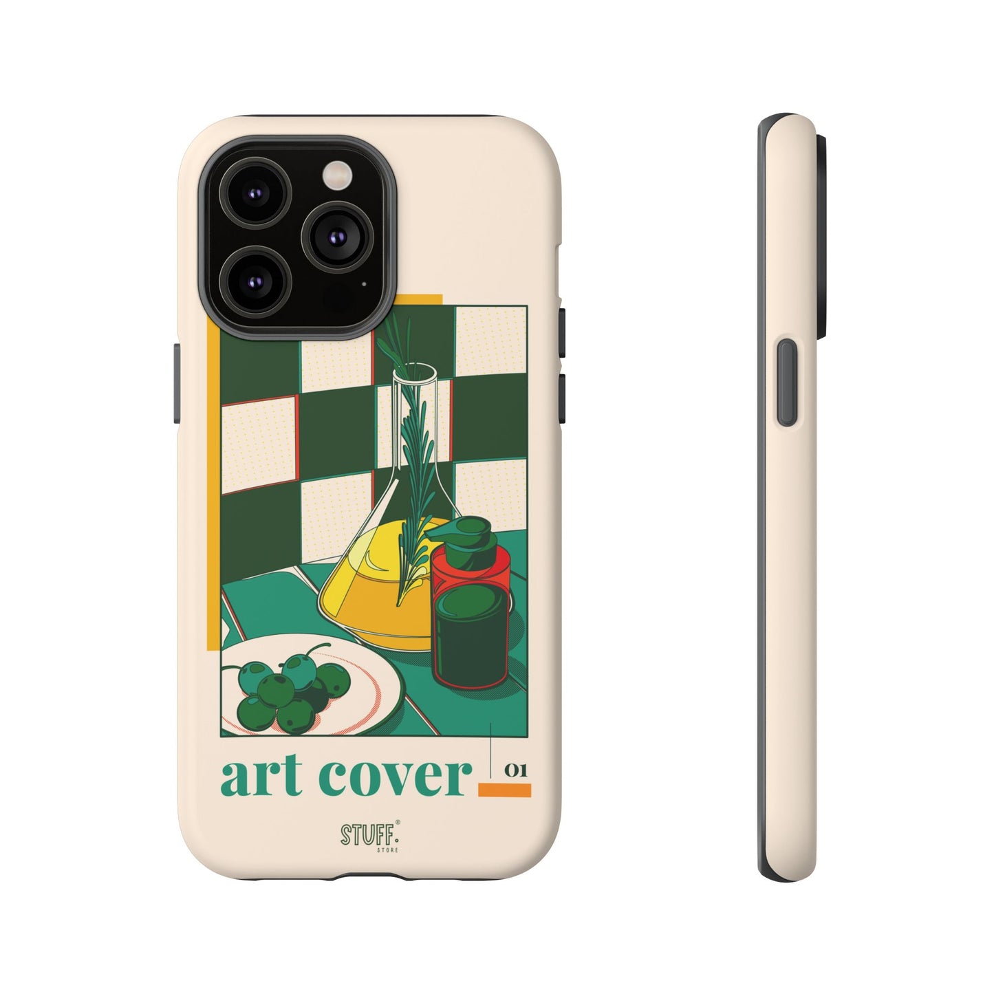 Olio d'Amore Case | Coque résistante double protection avec Design artistique Rétro