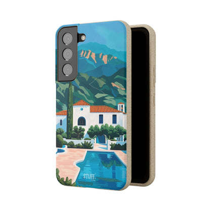 Summer Villa Case | Eco-Friendly Bamboo and Bioplastic Case with Summer Design - Available with Gift Packaging