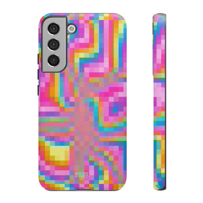 Pixel Case | Coque résistante double protection anti-choc - Motif pixels colorés