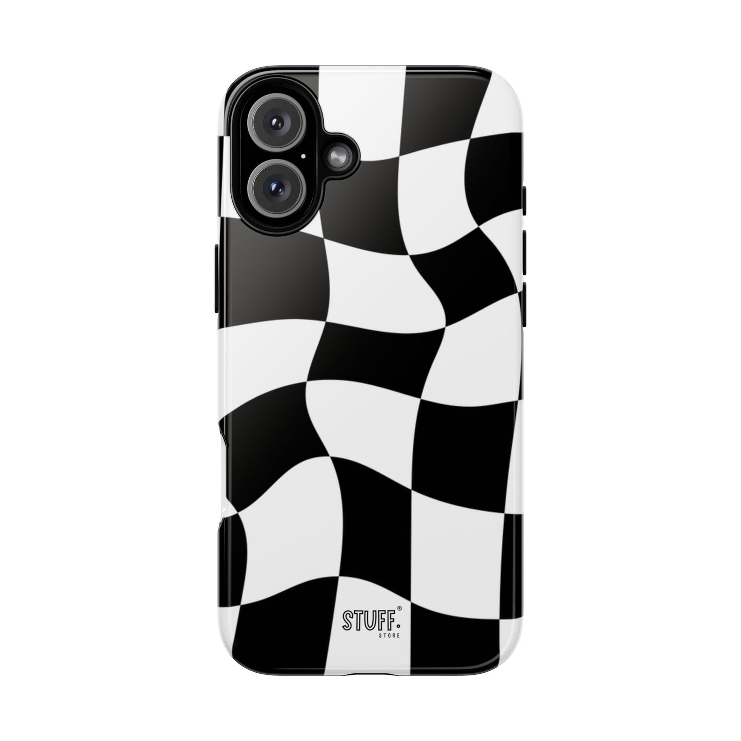 Checkers Case | Coque résistante double protection et Design en Damier déformé