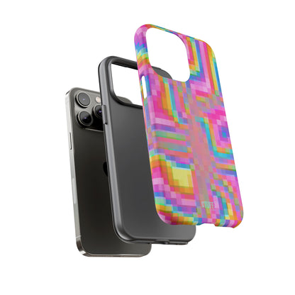 Pixel Case | Coque résistante double protection anti-choc - Motif pixels colorés