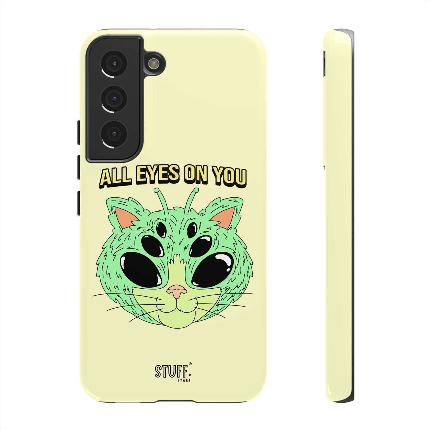 All Eyes on You Case | Coque résistante double protection avec Design Alien drôle