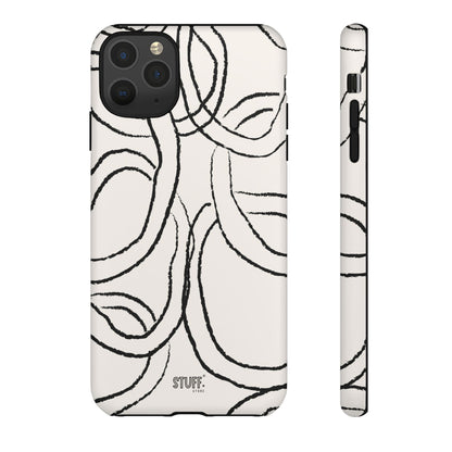 Doodly Case | Coque résistante double protection avec Design Gribouillis Minimaliste