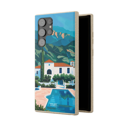 Summer Villa Case | Eco-Friendly Bamboo and Bioplastic Case with Summer Design - Available with Gift Packaging